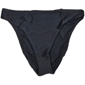 JCrew Bikini Bottoms Swimwear Black‎ Size M high-rise cheeky